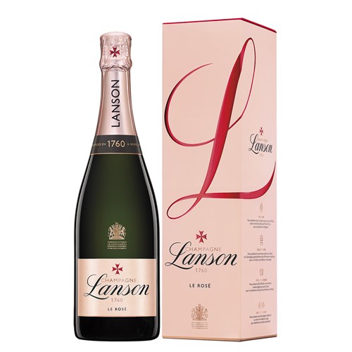 Send Lanson Le Rose Label 75cl - Lanson Rose Champagne Gift Online